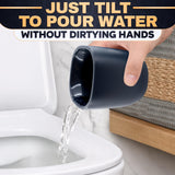 Toilet Brush and Holder Set - Silicone Toilet Bowl Brush with Black Holder Base, Compact Bath Accessory for Small Spaces - Easy to Place and Simple to Store After Use, Plastic Bathroom Cleaning Tool