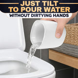 Toilet Brush and Holder Set - Silicone Toilet Bowl Brush with White Holder Base, Compact Bath Accessory for Small Spaces - Easy to Place and Simple to Store After Use, Plastic Bathroom Cleaning Tool