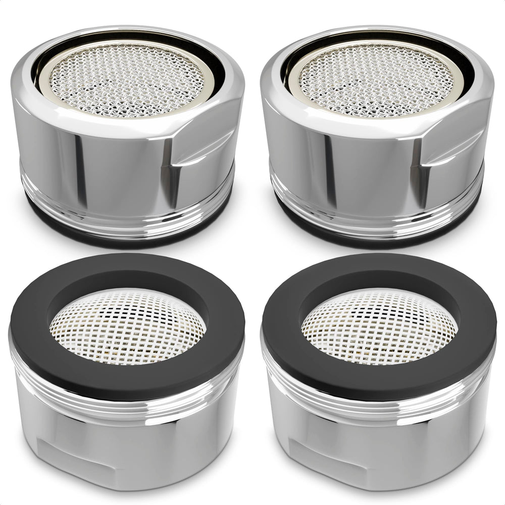 4Pcs Bathroom Faucet Aerator Replacement Set 15/16" 24mm, 2.2 GPM - Leak-Proof & Water-Saving Faucet Aerators, Rust-Resistant Bathroom Sink Aerator Replacement - Kitchen Sink Aerators, Male Connector