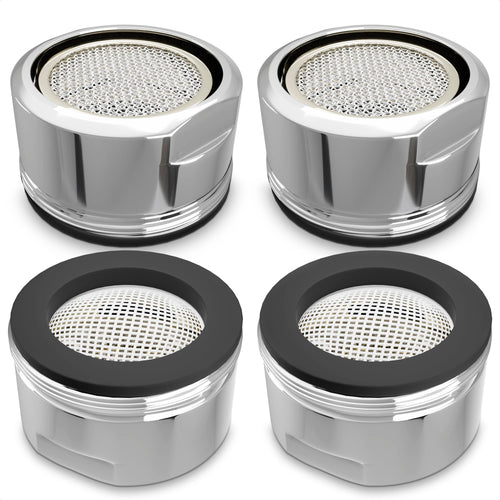 4Pcs Bathroom Faucet Aerator Replacement Set 15/16" 24mm, 2.2 GPM - Leak-Proof & Water-Saving Faucet Aerators, Rust-Resistant Bathroom Sink Aerator Replacement - Kitchen Sink Aerators, Male Connector