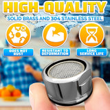 4Pcs Bathroom Faucet Aerator Replacement Set 15/16" 24mm, 2.2 GPM - Leak-Proof & Water-Saving Faucet Aerators, Rust-Resistant Bathroom Sink Aerator Replacement - Kitchen Sink Aerators, Male Connector