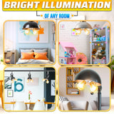 4Pcs Twin Light Bulb Splitter - CFL Double Light Socket Splitter Adapter, Dual E27 and E26 Lightbulb Outlet Holder for LED, Halogen & CFL Lamp - US Dual Lightbulb Socket Adapter with Ease Installation