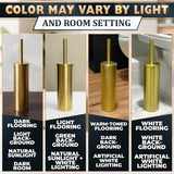 Gold Toilet Brush and Holder Set — Stainless Steel, Brushed Gold