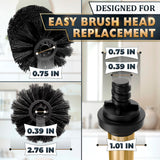 Gold Toilet Brush and Holder Set — Stainless Steel, Brushed Gold